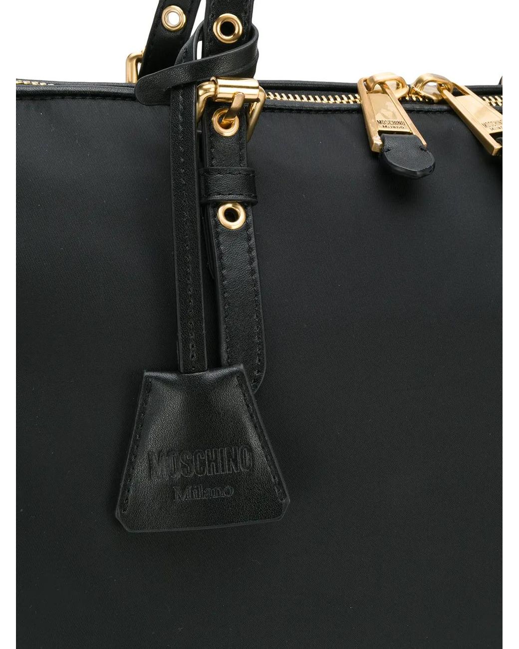 Moschino Black Logo Tote Bag