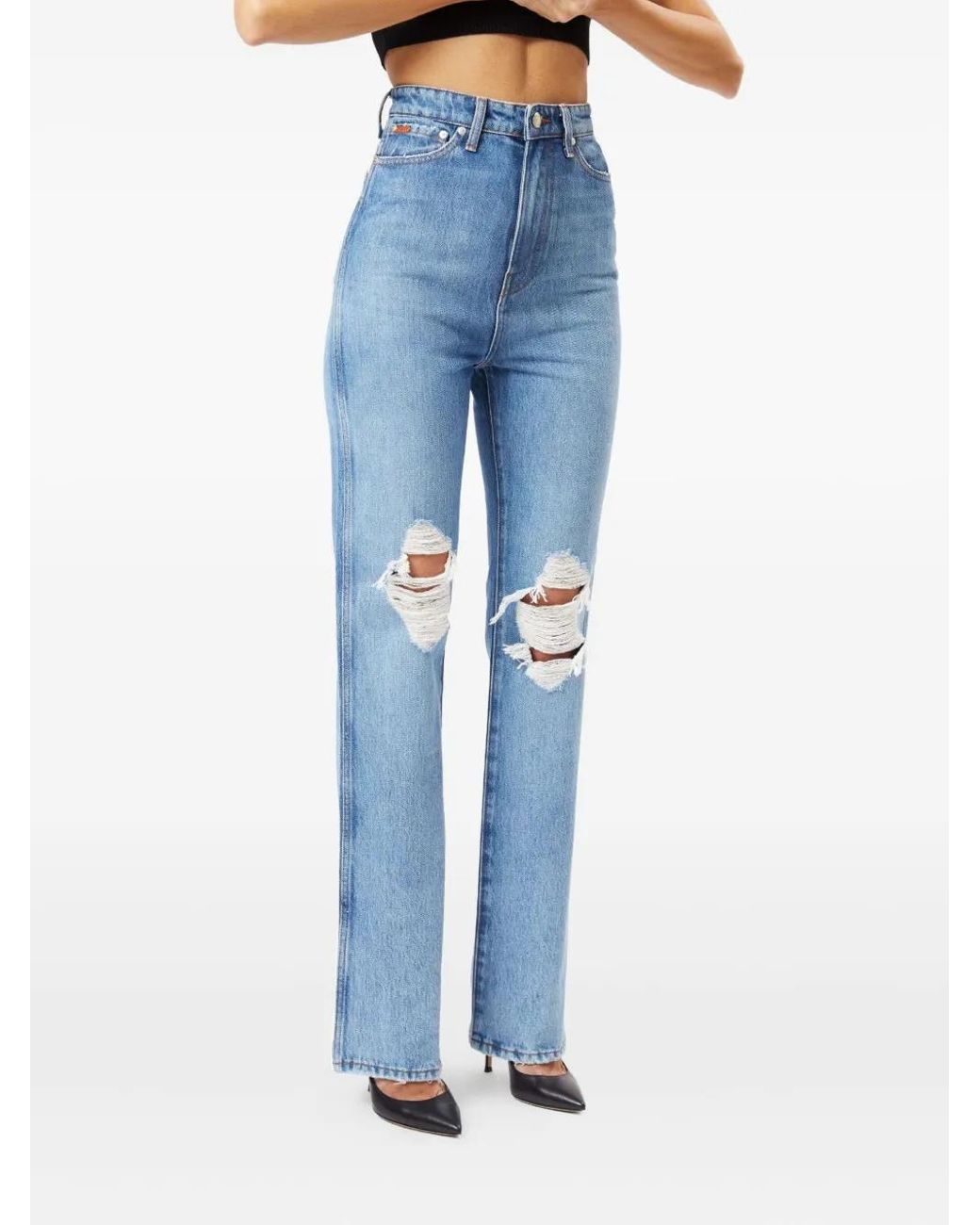 No44 Blue Joy Ripped Jeans