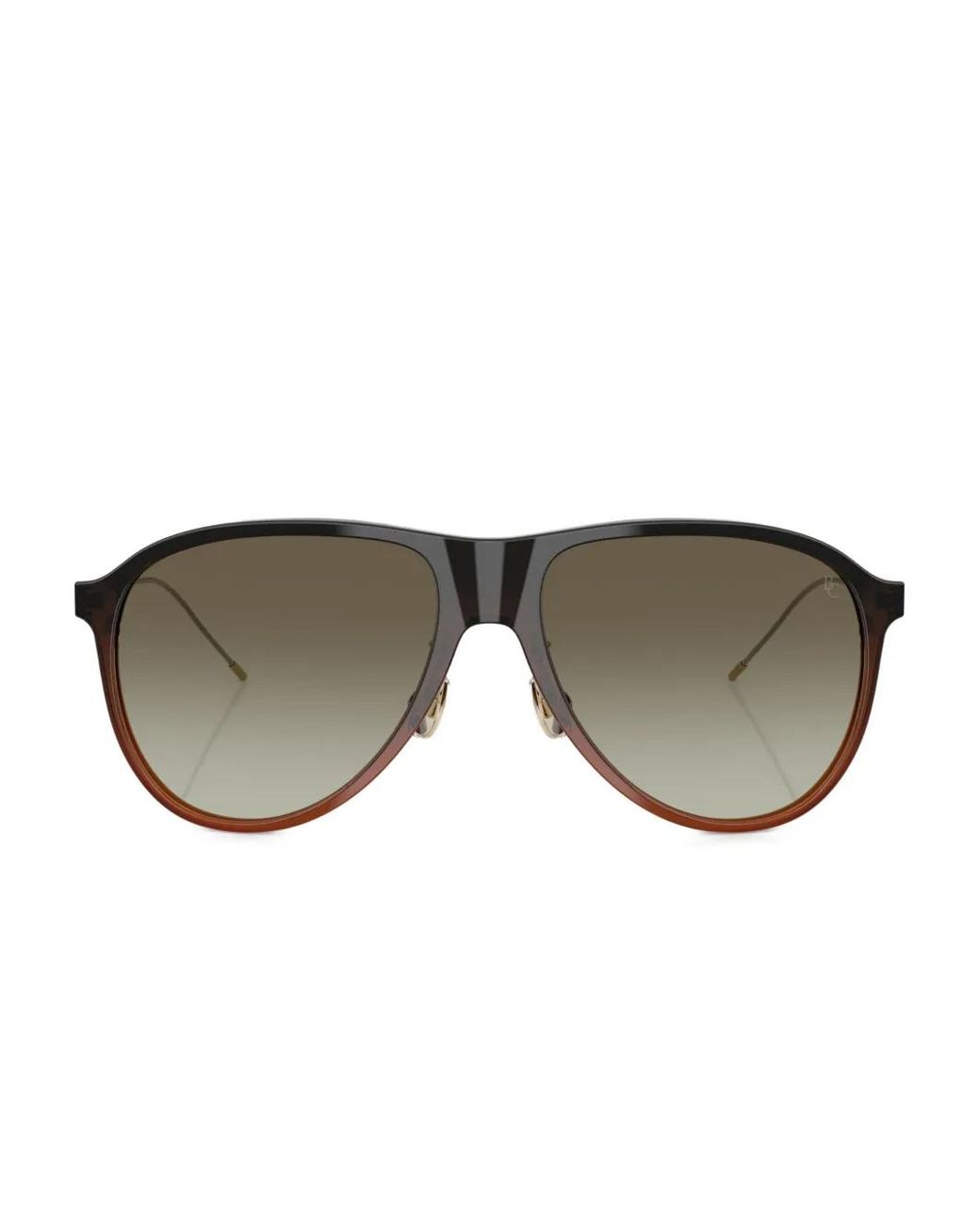 Brunello Cucinelli Brown Pilot-Frame Sunglasses for men