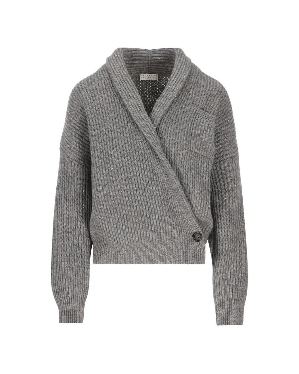 Pull À Sequins Brunello Cucinelli en coloris Gray