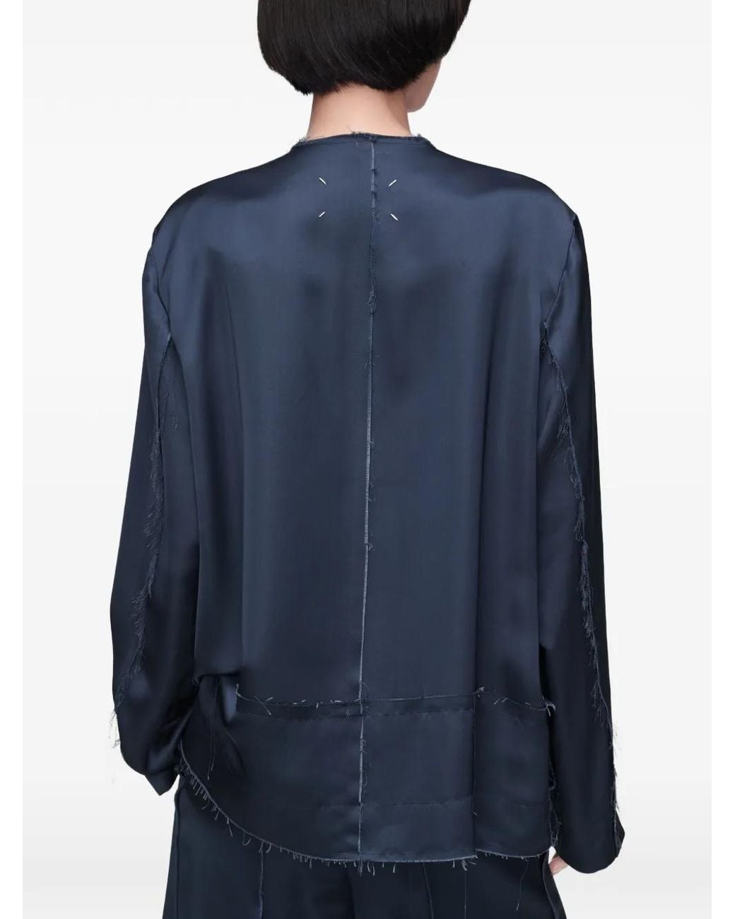 Maison Margiela Blue V-Neck Jacket