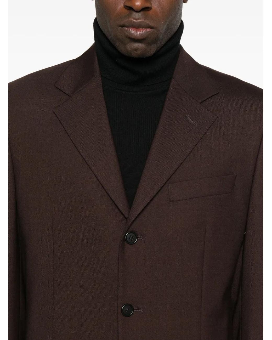 Chaqueta Con Solapas De Muesca Y Tres Botones sunflower de hombre de color Black
