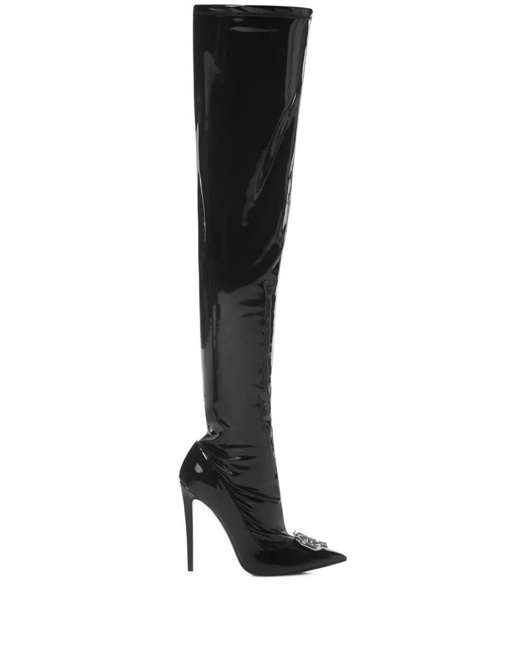 Philipp Plein Black Plein Latex Boots