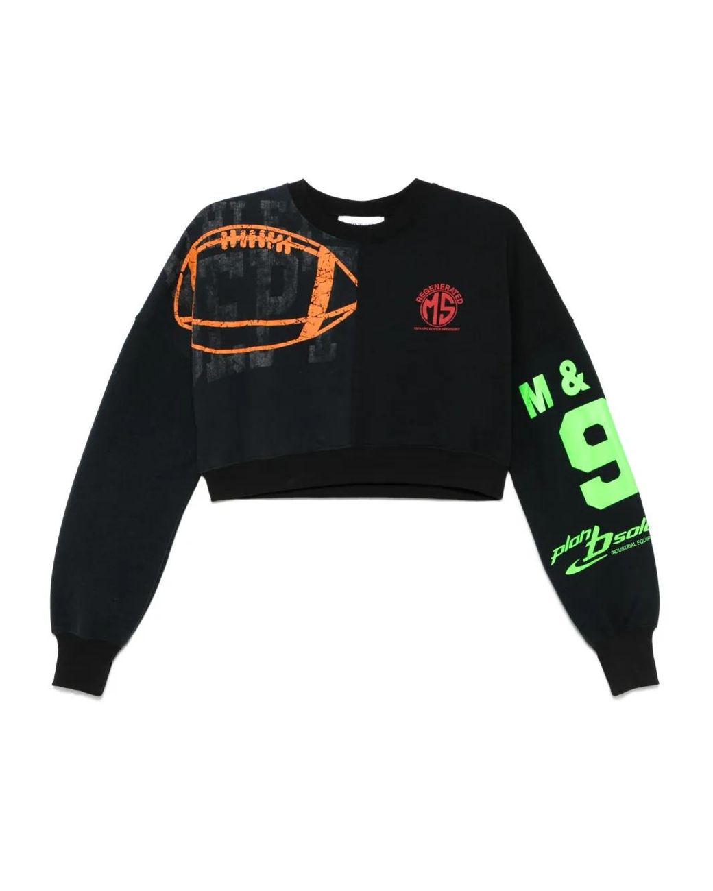 Sudadera Upcycled Corta MARINE SERRE de color Black
