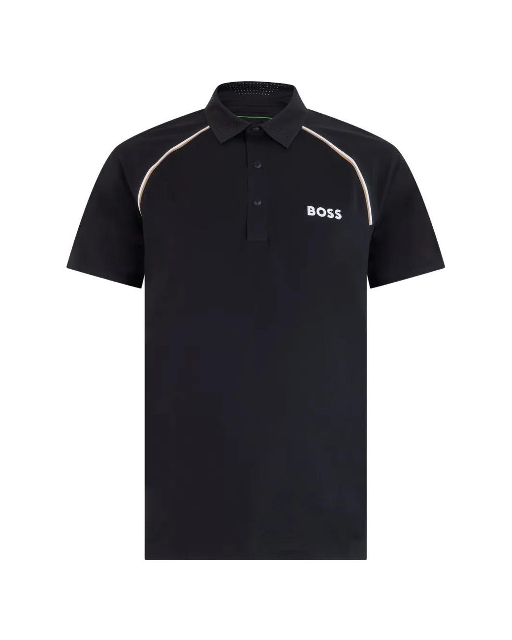 Boss Black Polo À Logo Imprimé Et Finitions Passepoilées for men