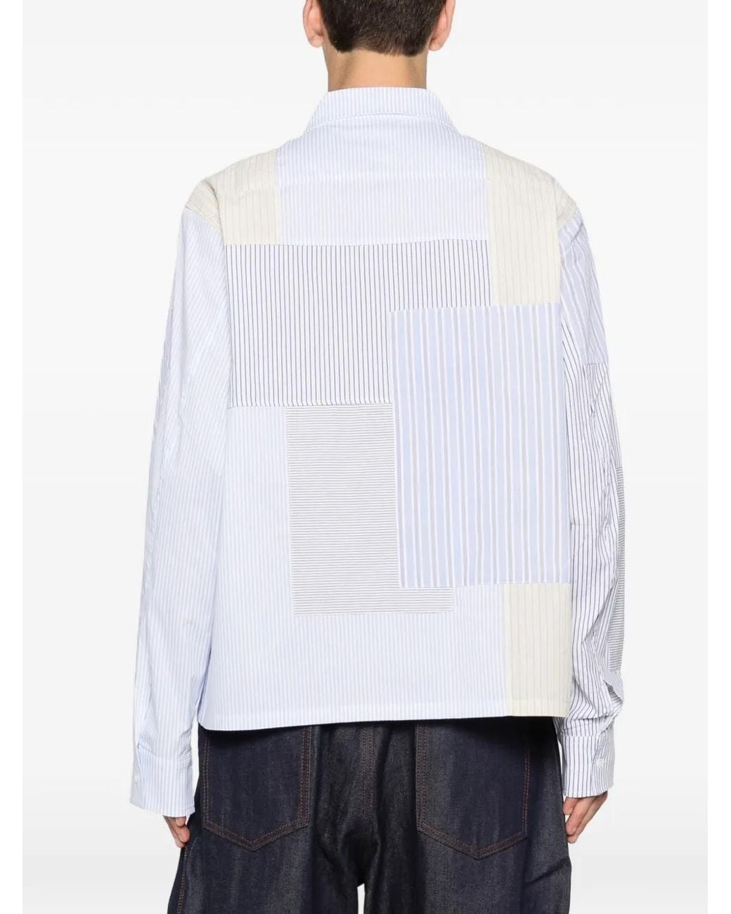 Kidsuper White Striped-Pattern Shirt for men
