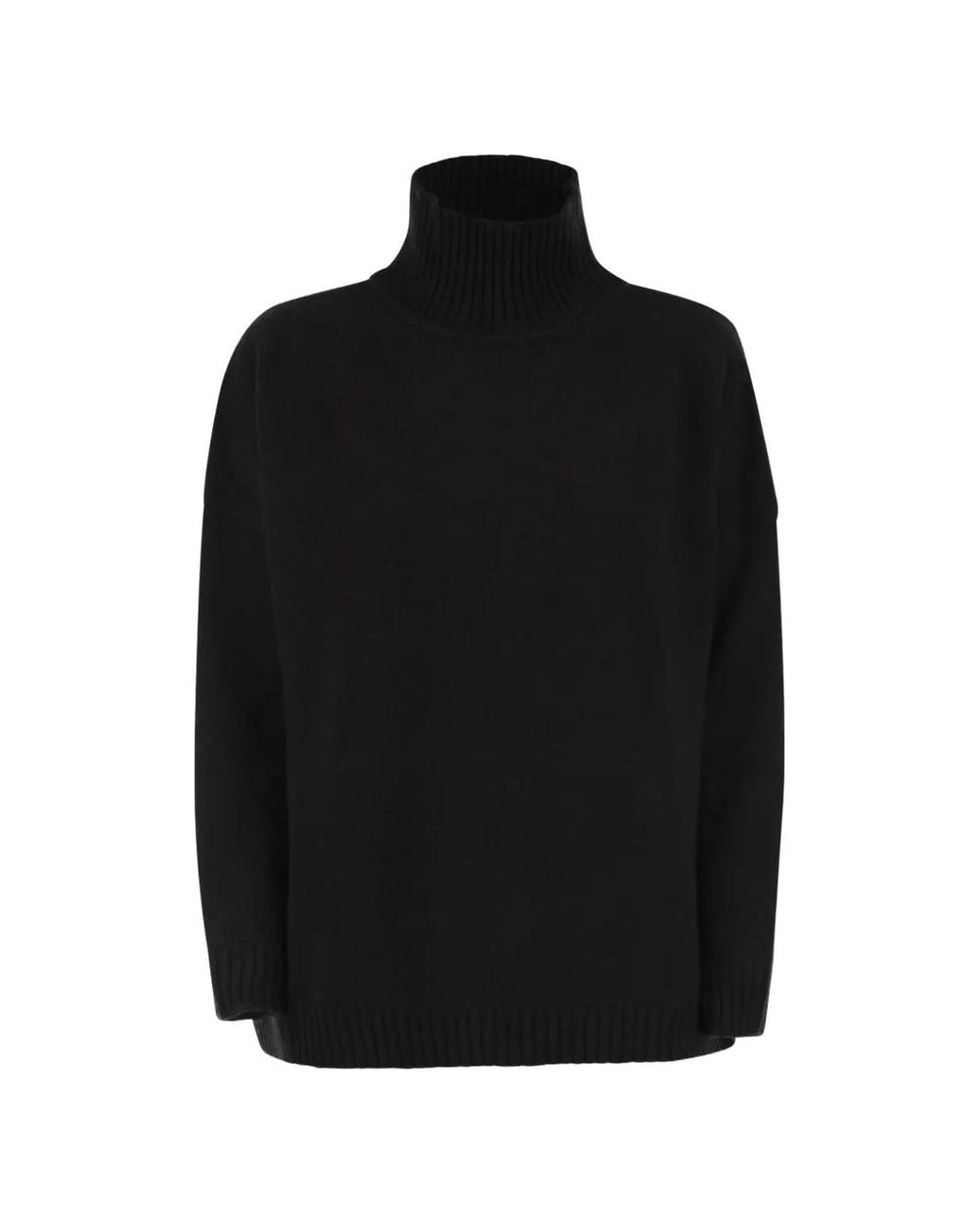 Weekend by Maxmara Black Borgia Turtleneck Oversized Sweater