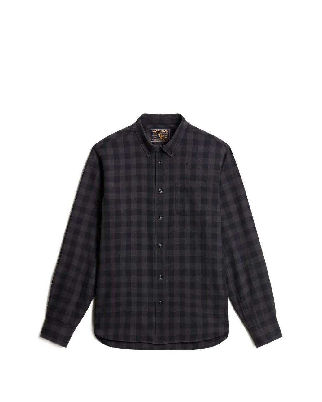 Woolrich Black Checked Button-Down Shirt for men