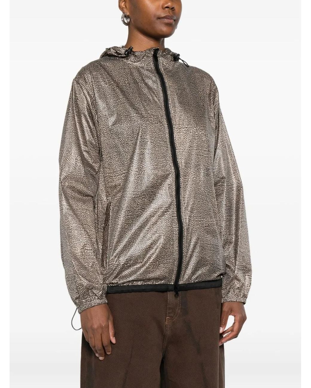 Borbonese Brown Zip-Front Jacket