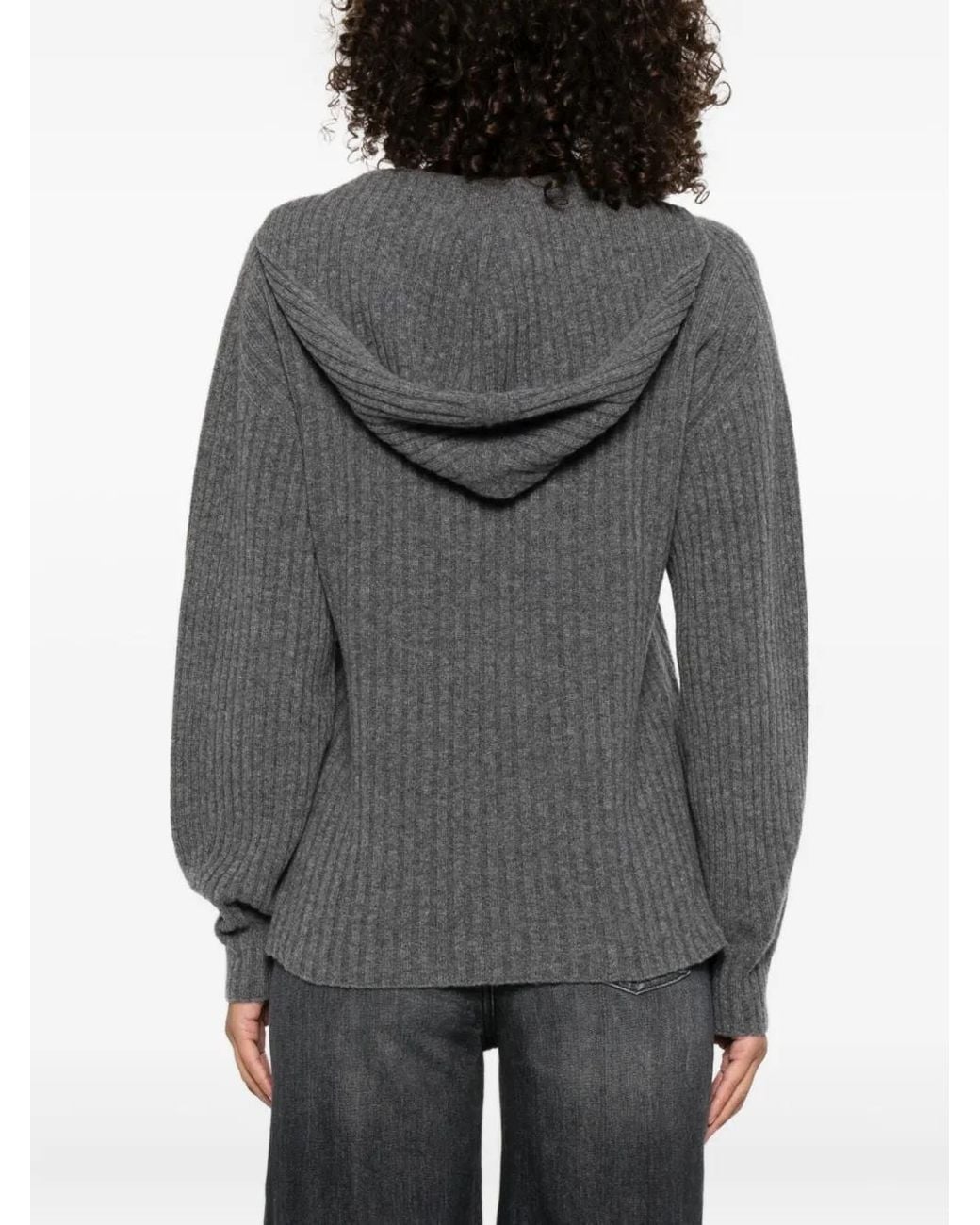Twinset Gray Ribbed Jumper