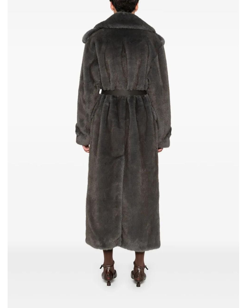 P.A.R.O.S.H. Black Belted Double-Breasted Coat