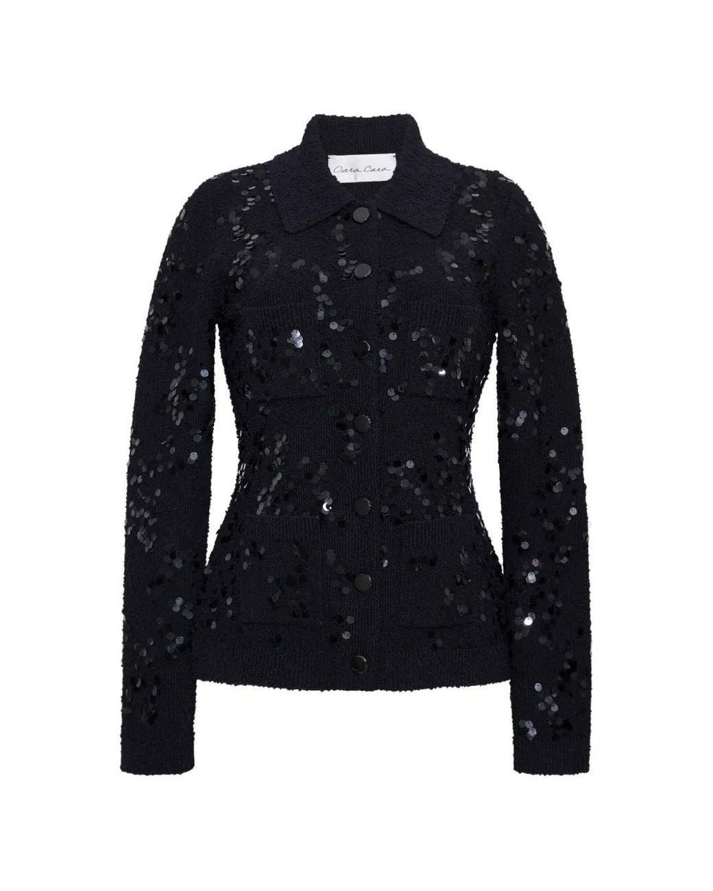 Cara Cara Blue Adelaid Sequin-Embellished Cardigan