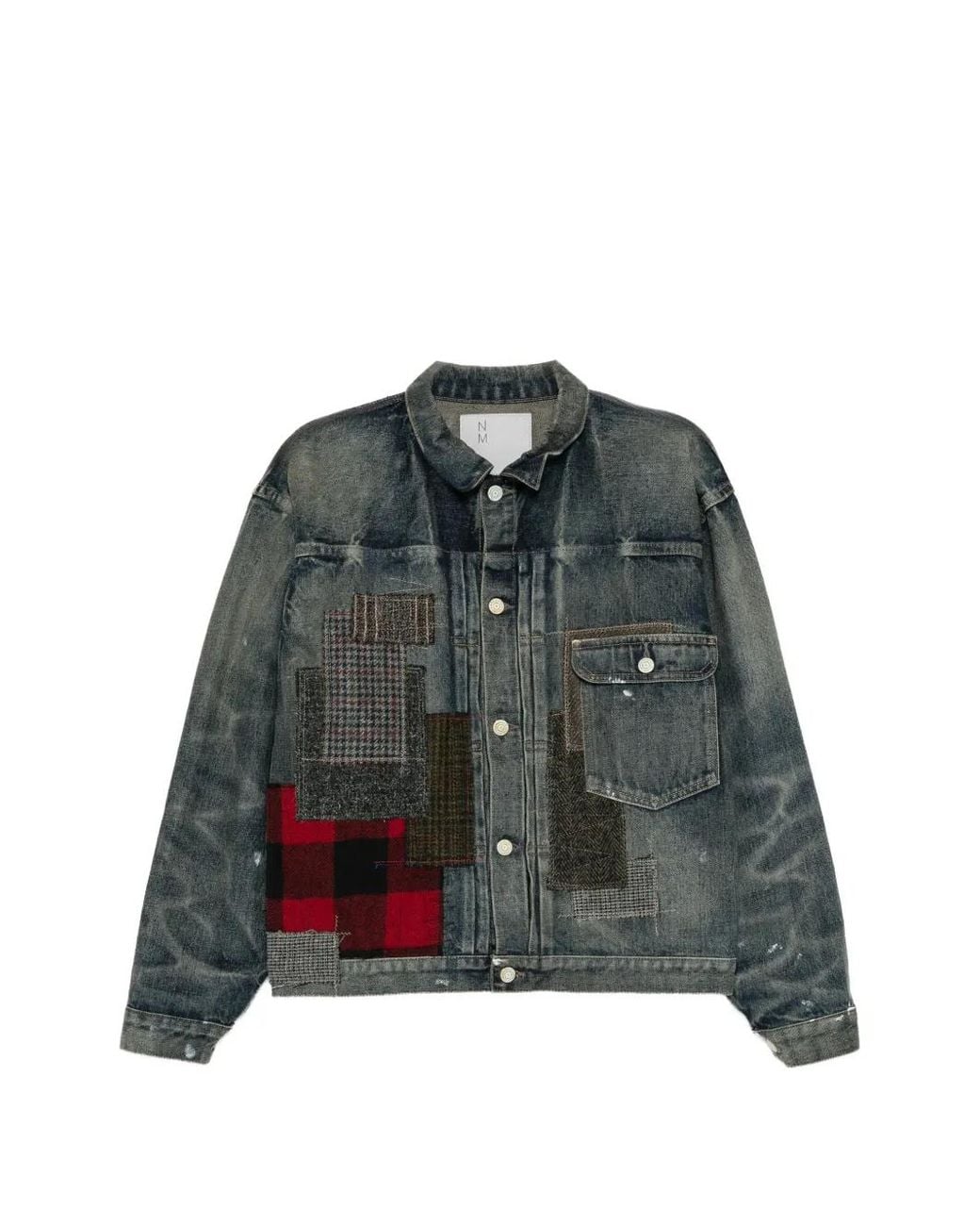 Junya Watanabe Green X New Manual Patchwork Denim Jacket for men
