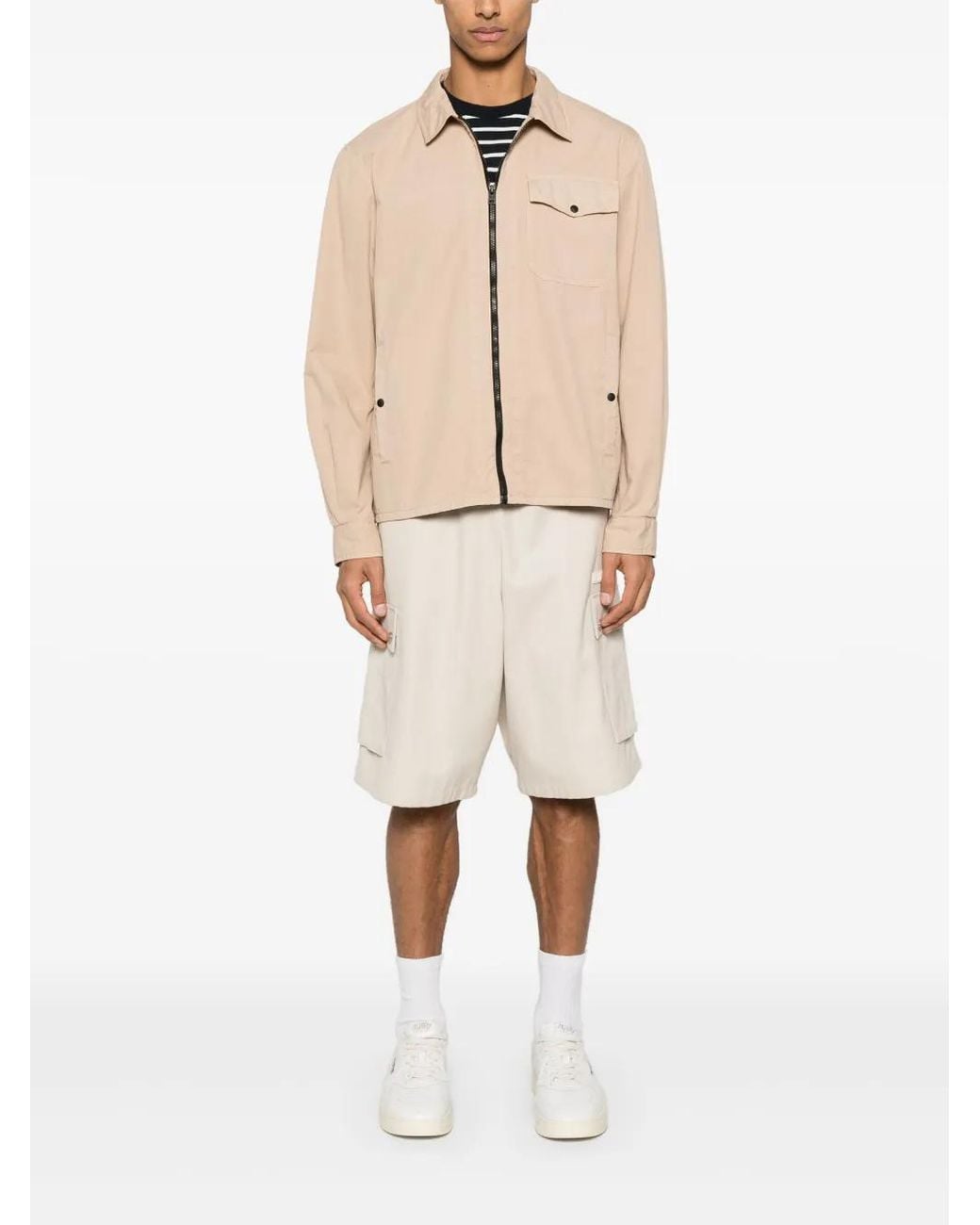 Woolrich Natural Cream Cotton Jacket for men
