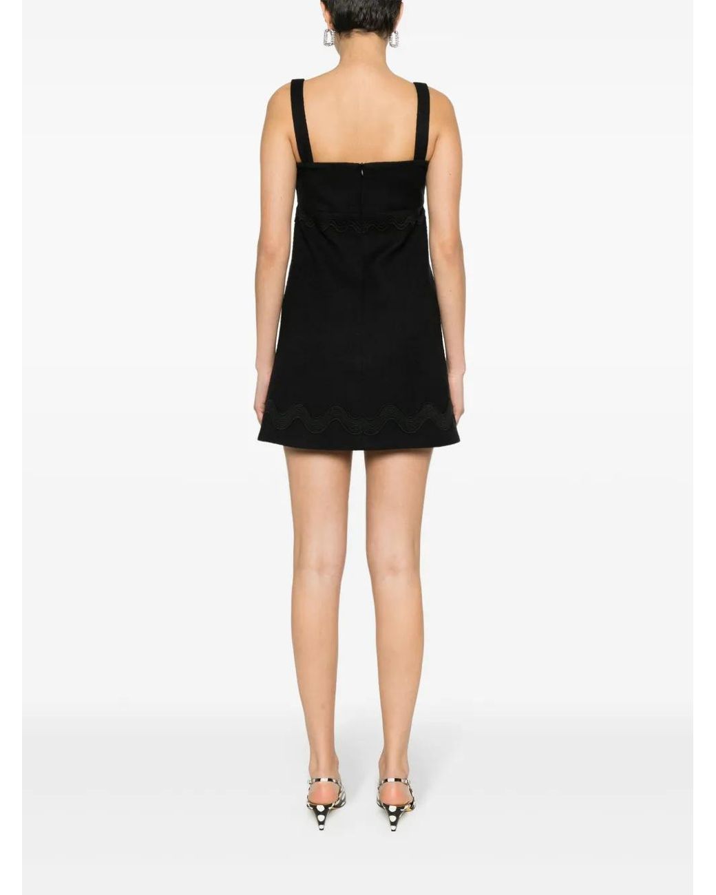 Patou Black Bow Mini Dress