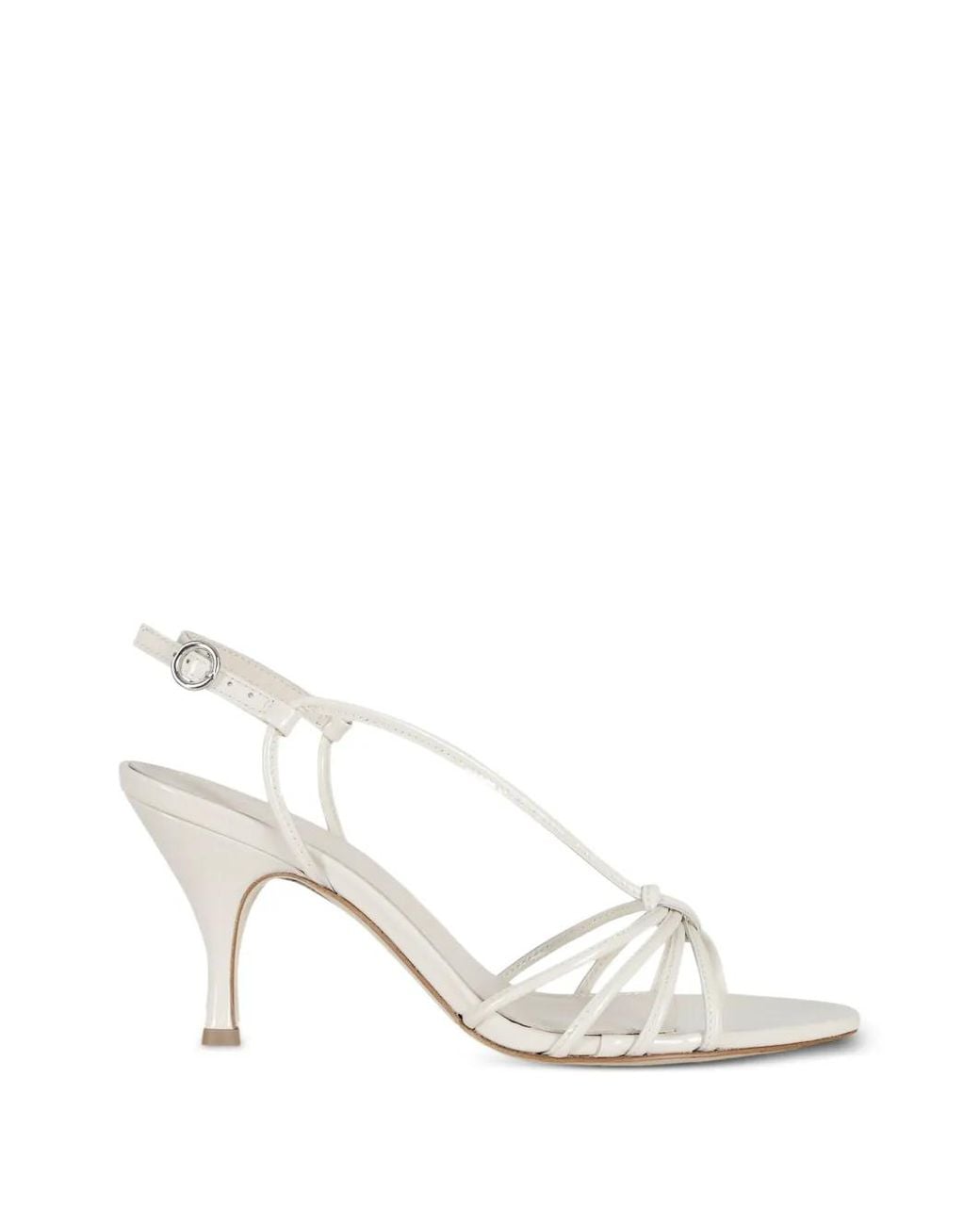 Aeyde White Knotted Strap Pumps