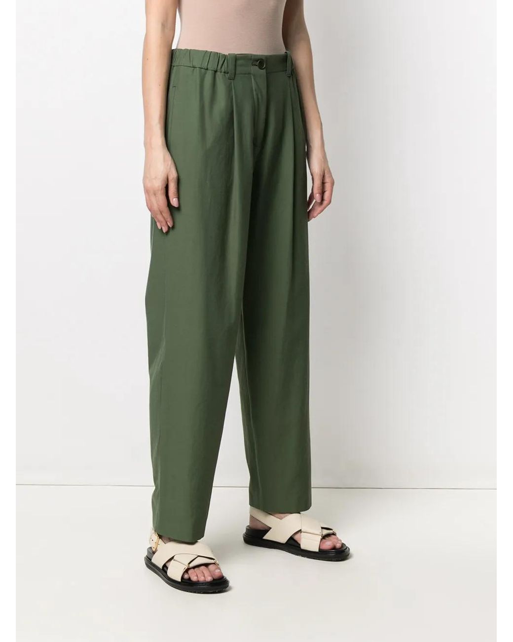KENZO Green Elasticated Waist Pants