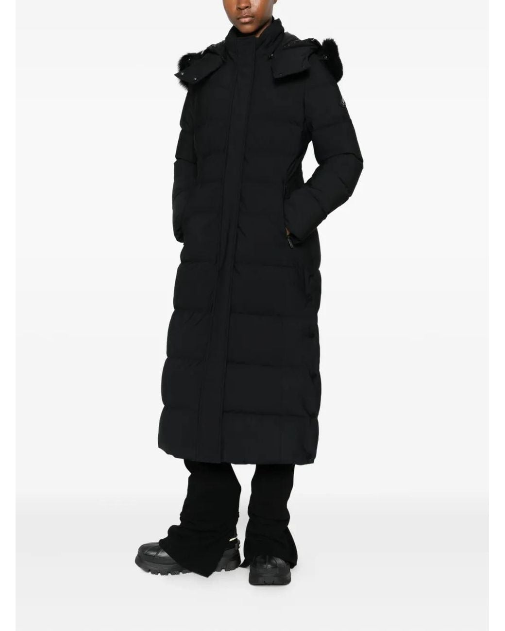 Moose Knuckles Black Hooded Puffer Jacket