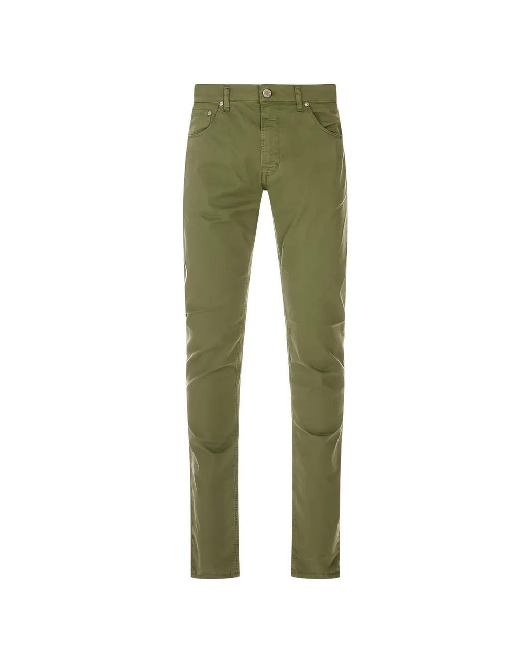 PT Torino Green Logo-Patch Trousers for men