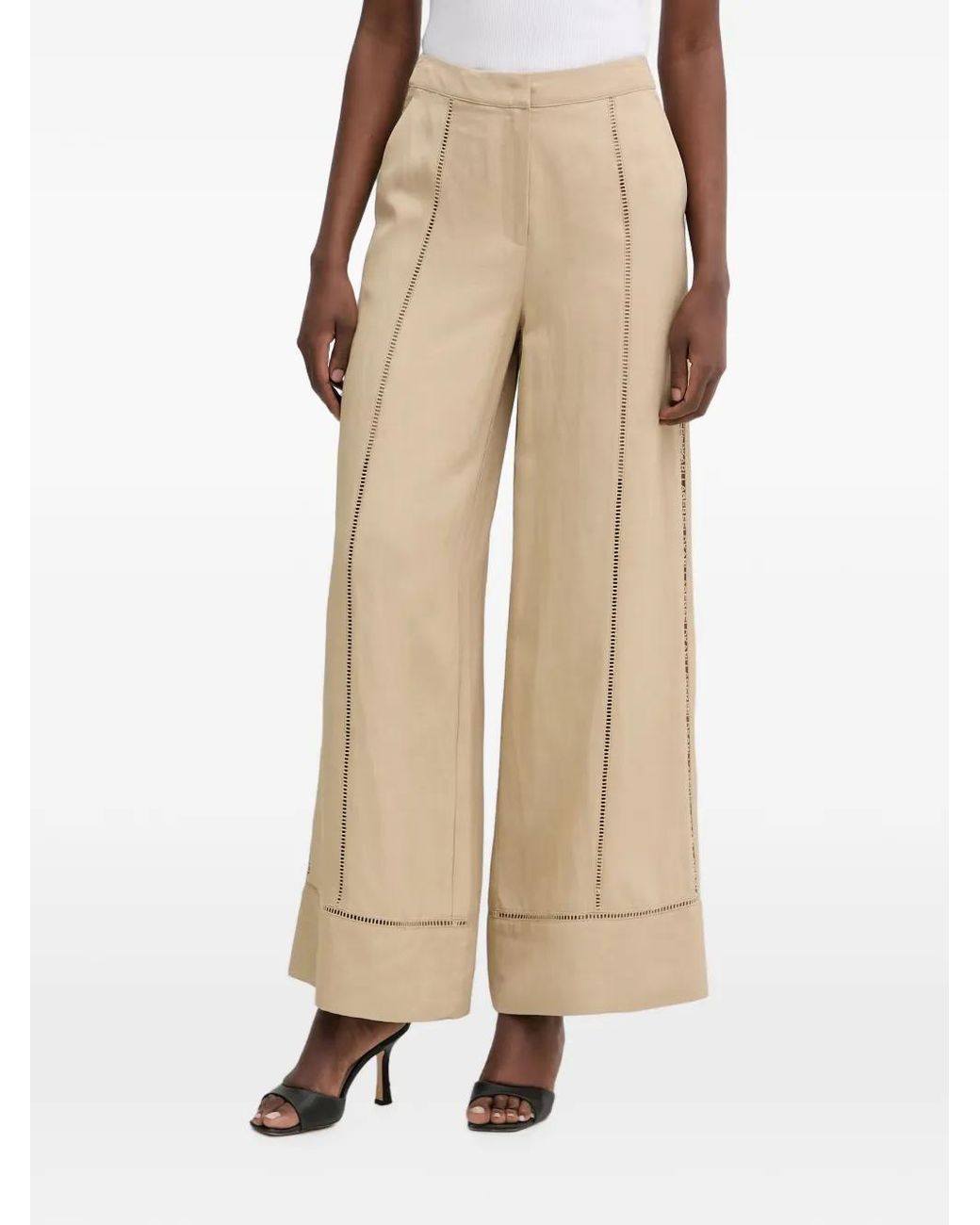 Karl Lagerfeld Natural Pantalon Ample À Détails De Clous