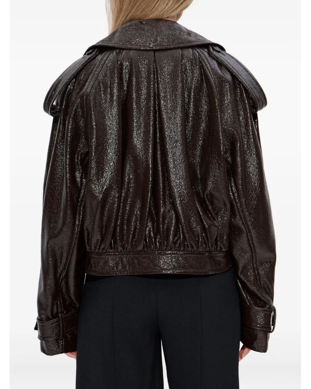 Sportmax Black "Beta1234" Patent Jacket