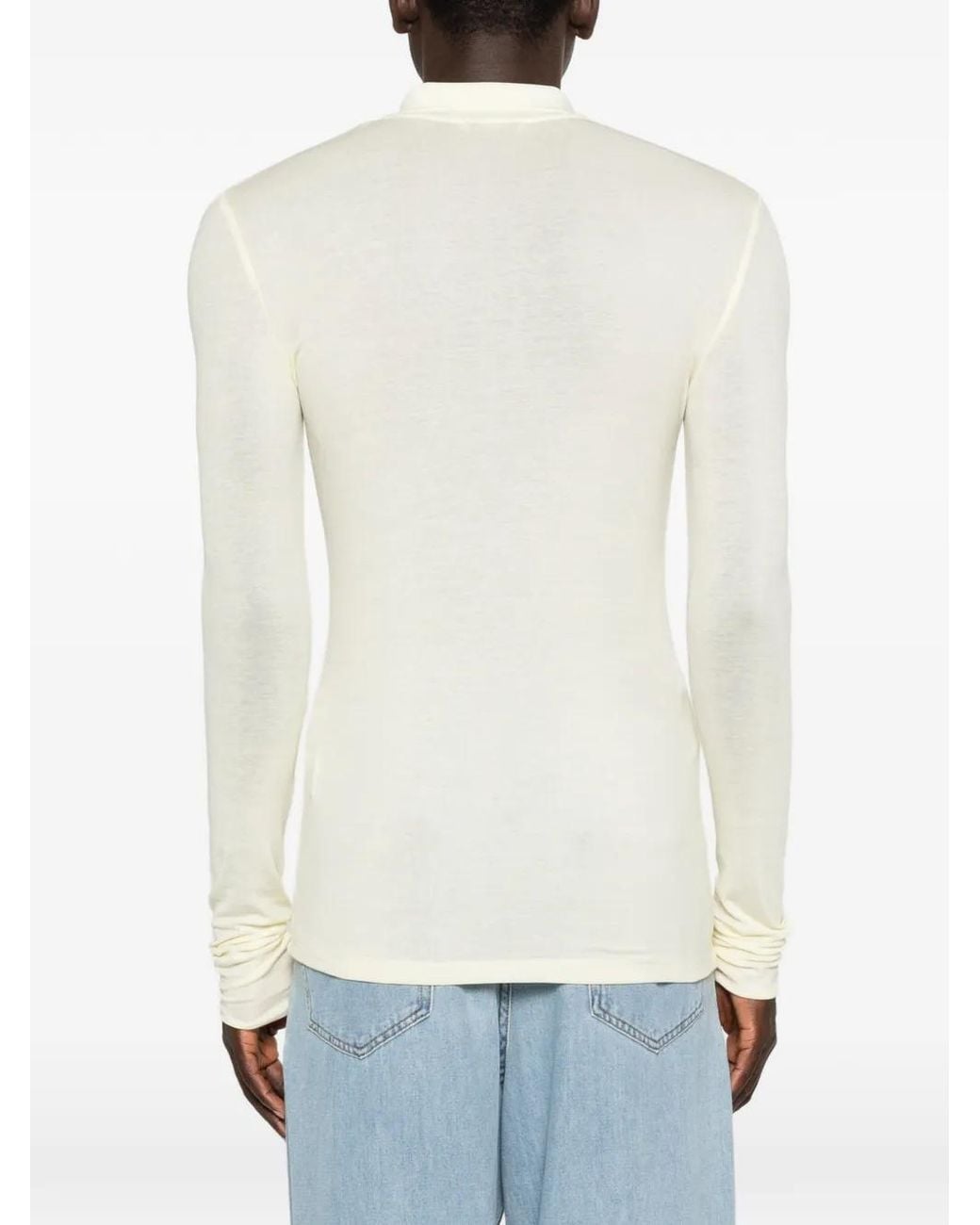 Entire studios White Long-Sleeve Polo Shirt