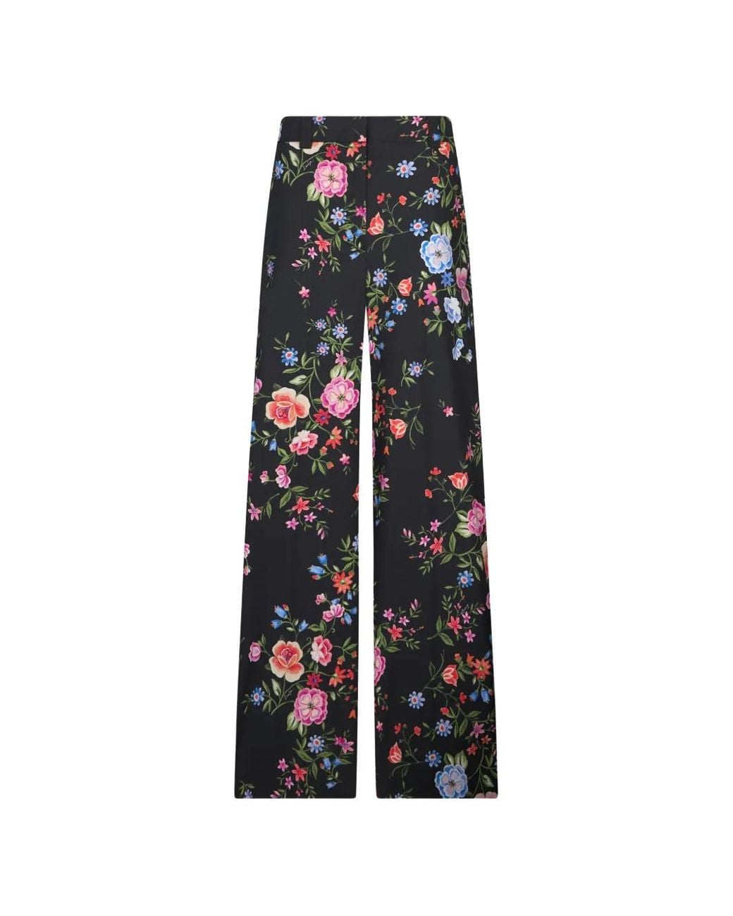 Liu Jo White Pantalon Droit À Fleurs