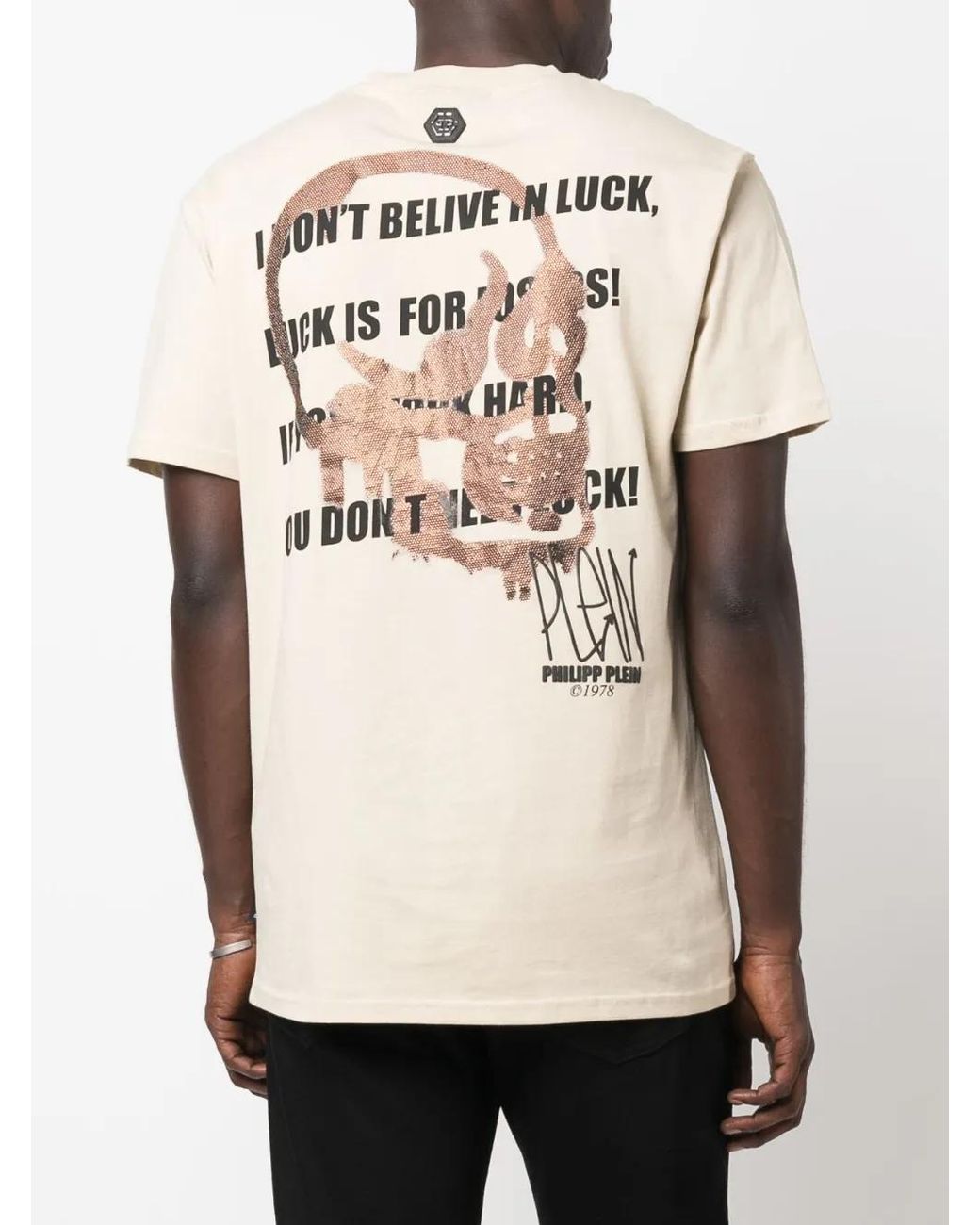 Philipp Plein Natural Ss Round-Neck T-Shirt for men
