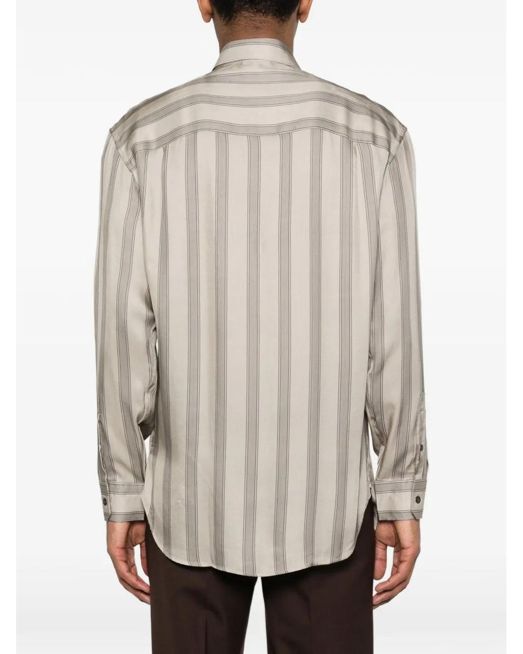 Emporio Armani Natural Comfort-Fit, Fluid Shirt With An All-Over Print for men