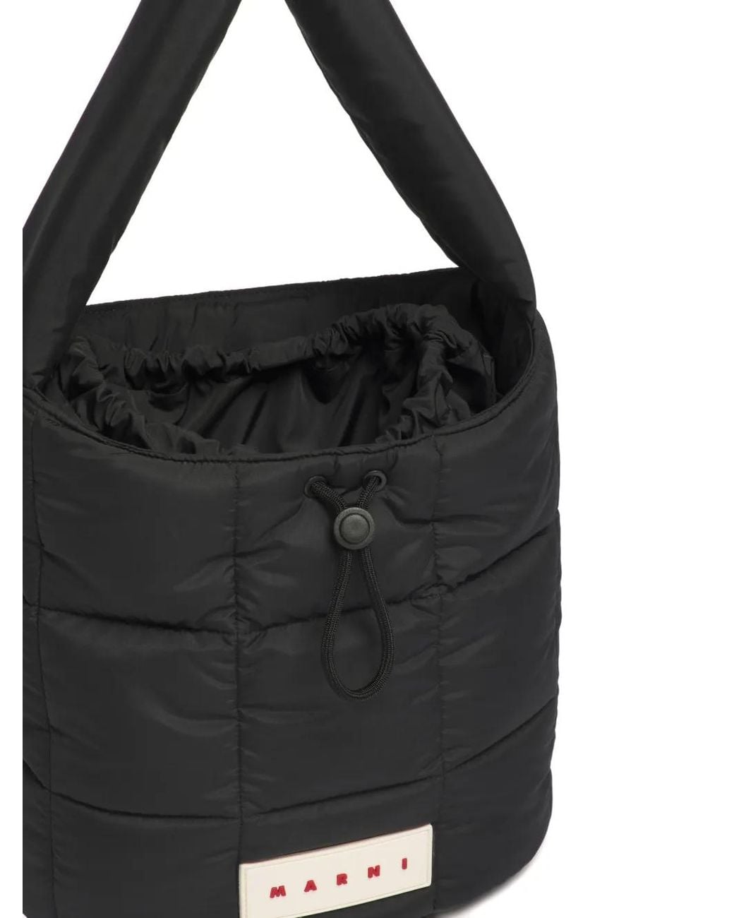 Marni Black Padded-Quilted Shoulder Bag