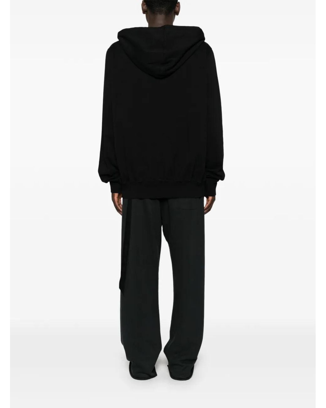 Rick Owens Black Oversized Hoodie for men