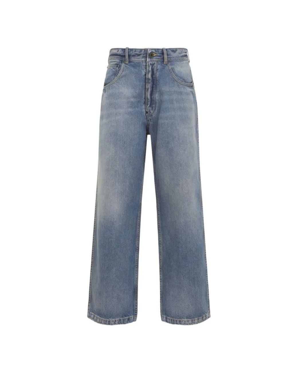 Maison Margiela Blue Straight-Leg Cropped Jeans for men