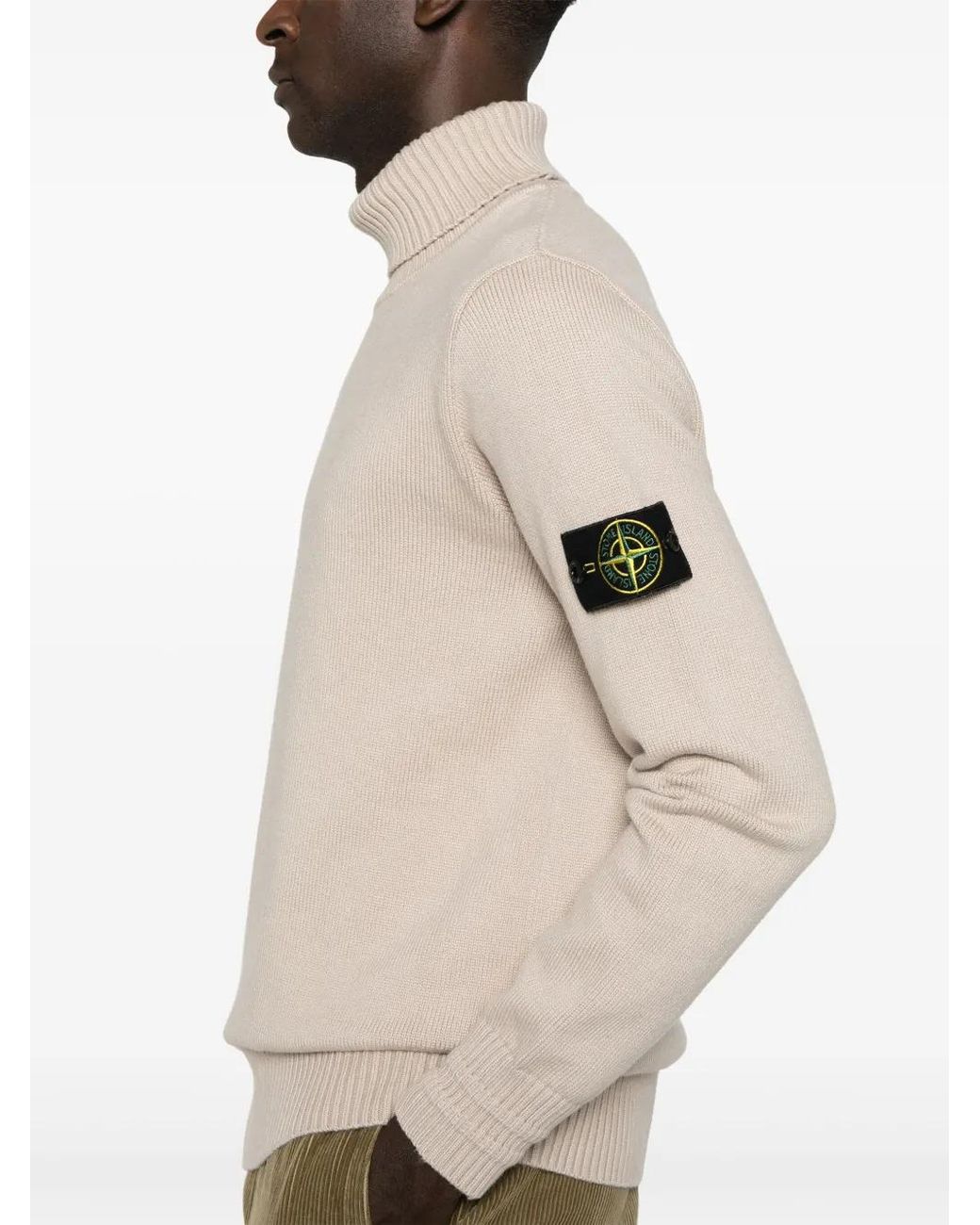 Stone Island Compass-Badge Sweater in White für Herren