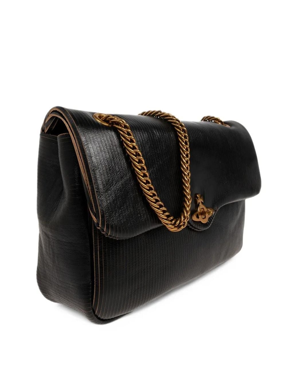 Vivienne Westwood Black Anita Medium Shoulder Bag
