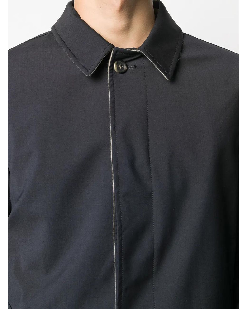 Abrigo Reversible Con Botones Dell'Oglio de hombre de color Blue