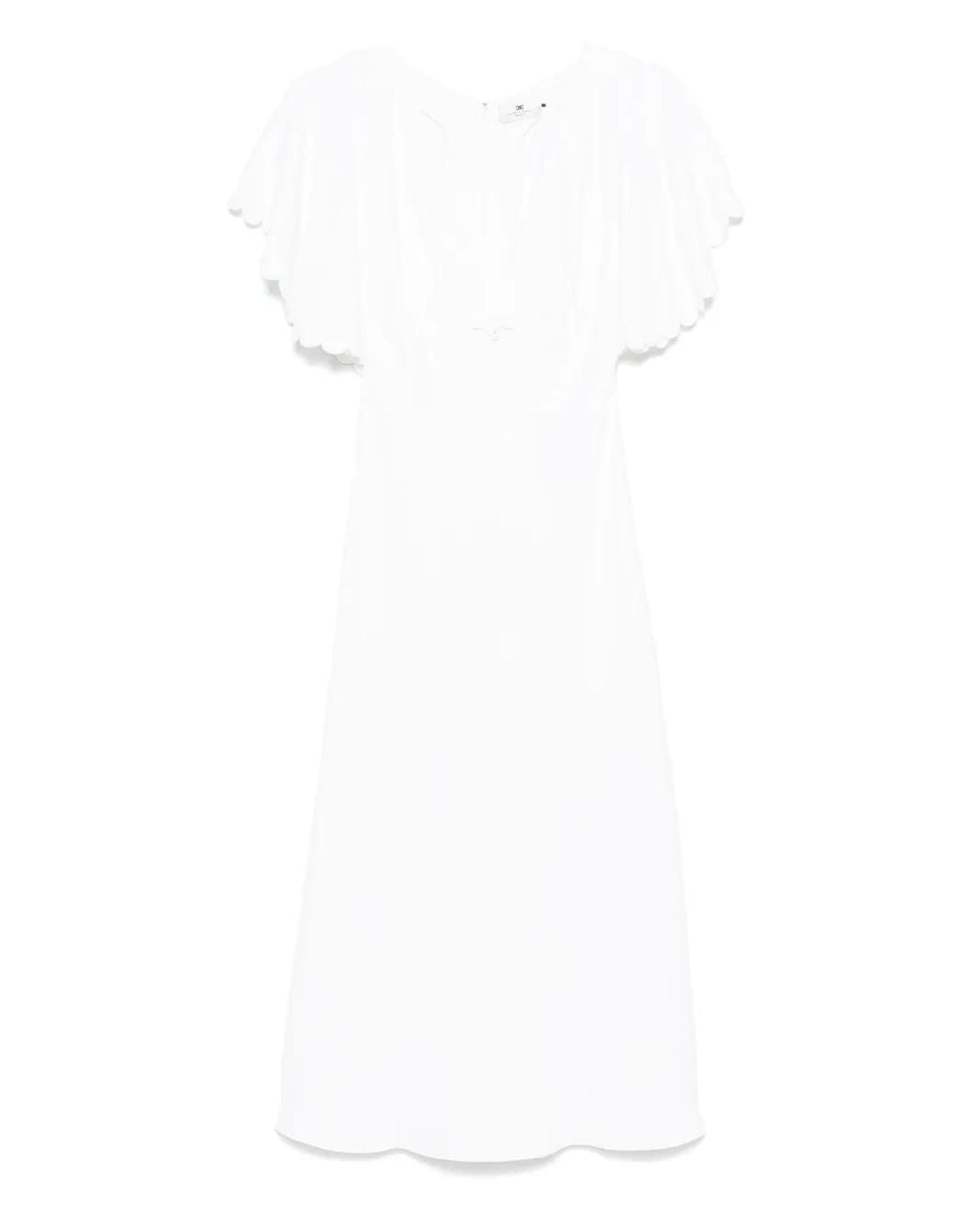 Elisabetta Franchi White Crepe Midi Dress