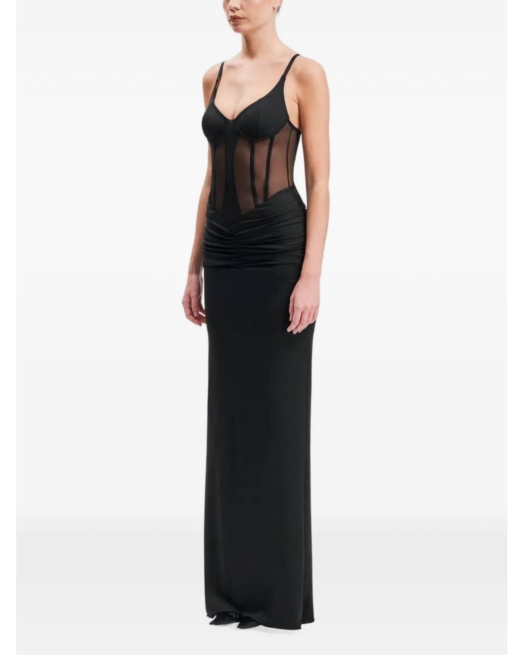 OW Collection Black Sivara Maxi Dress