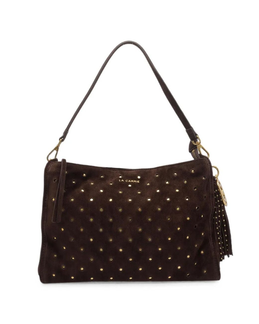 La Carrie Brown Downtown Strass-Embellished Shoulder Bag