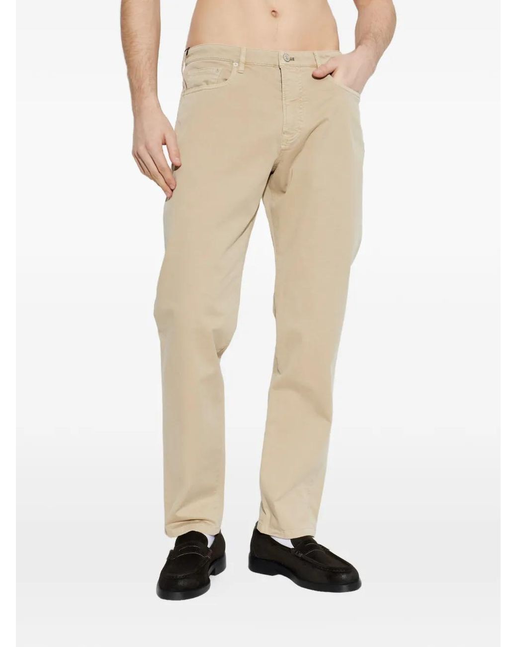 Paul Smith Natural Logo-Patch Trousers for men