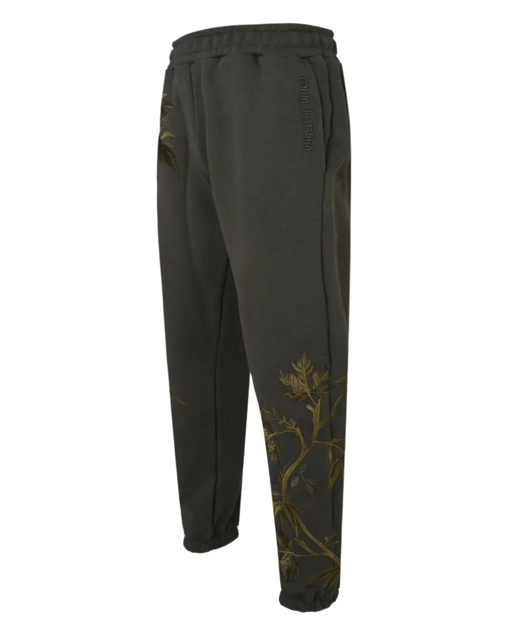 Only the Blind Gray Verdant Forest Embroidered Sweatpants for men