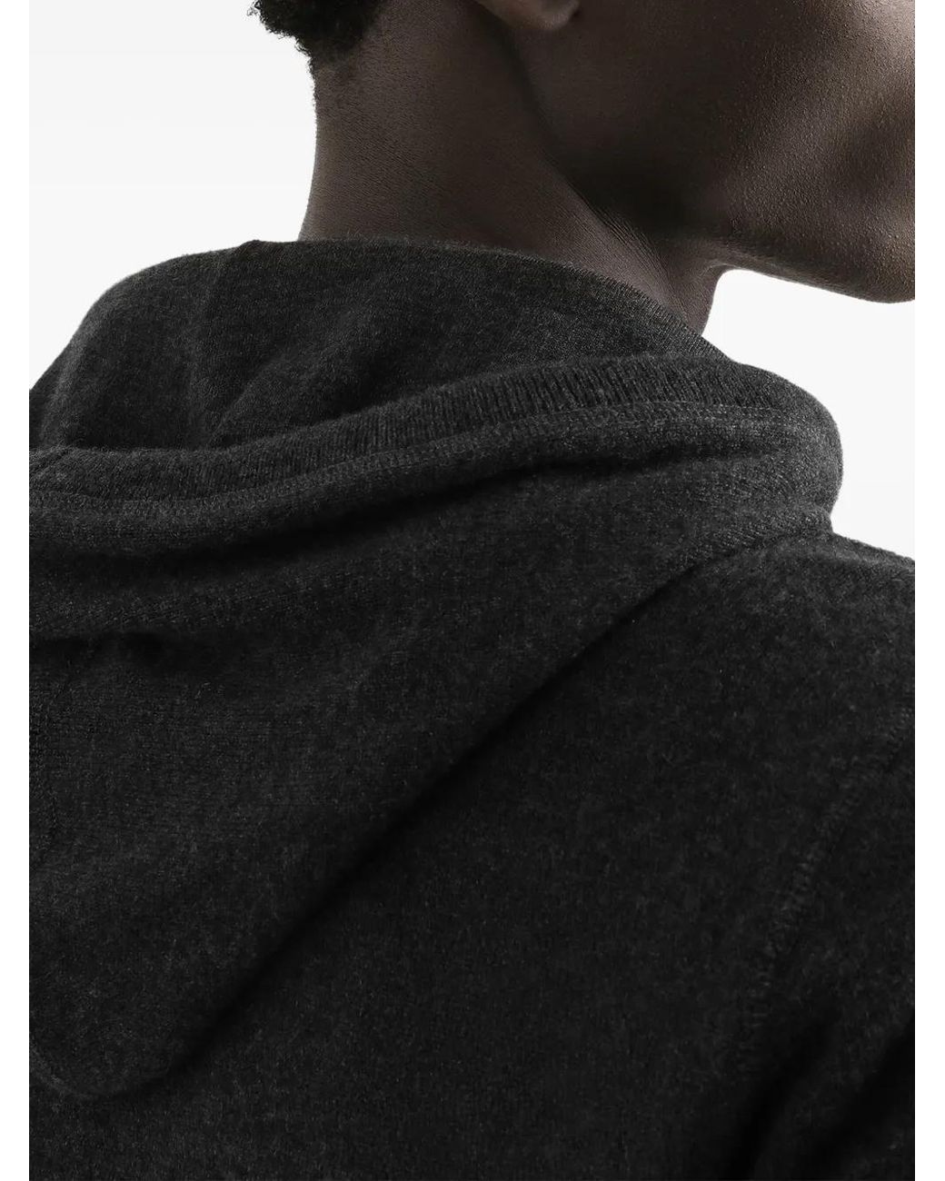 Dolce & Gabbana Black Logo-Embroidered Hoodie for men
