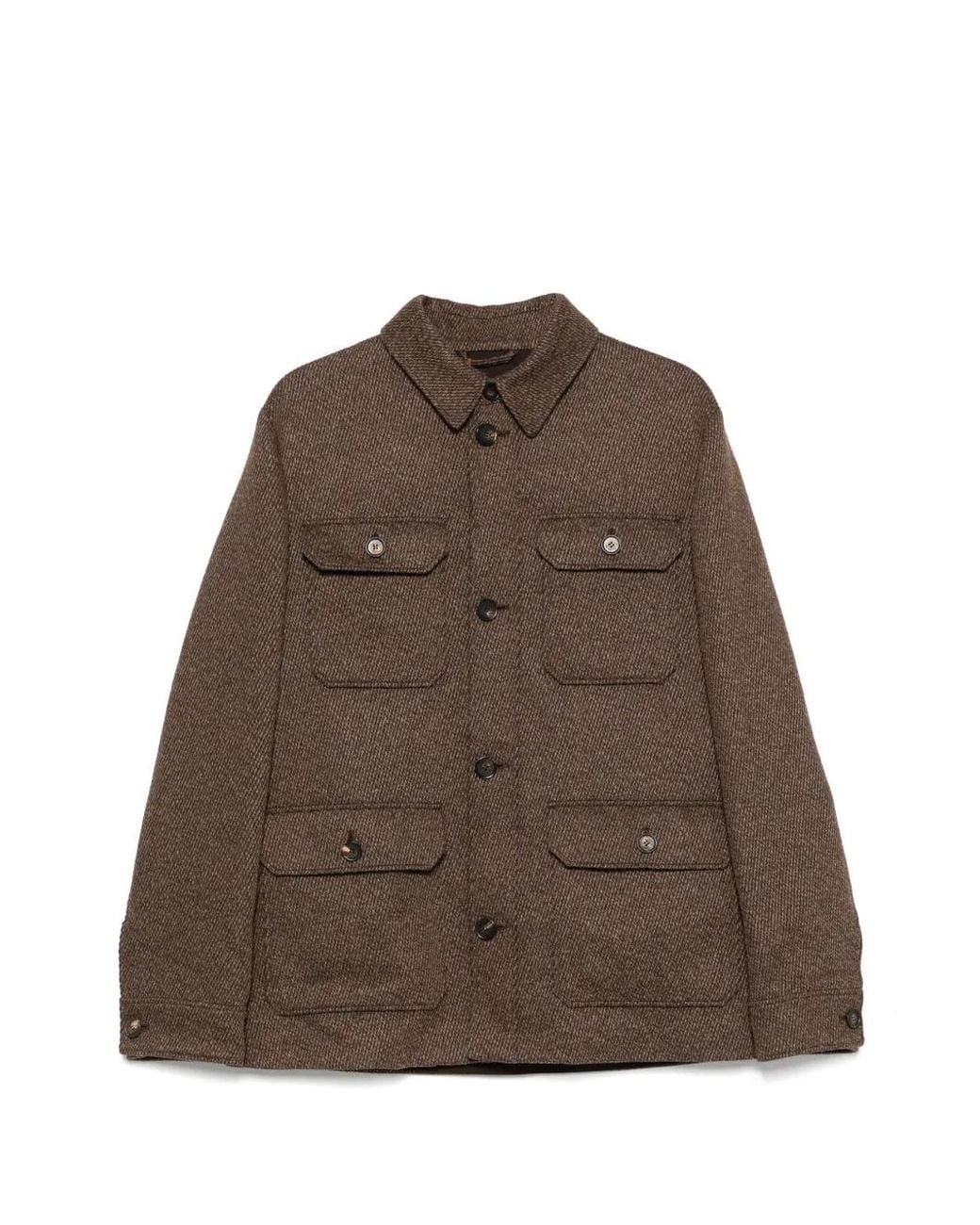 Loro Piana Brown Andover Button-Up Jacket for men