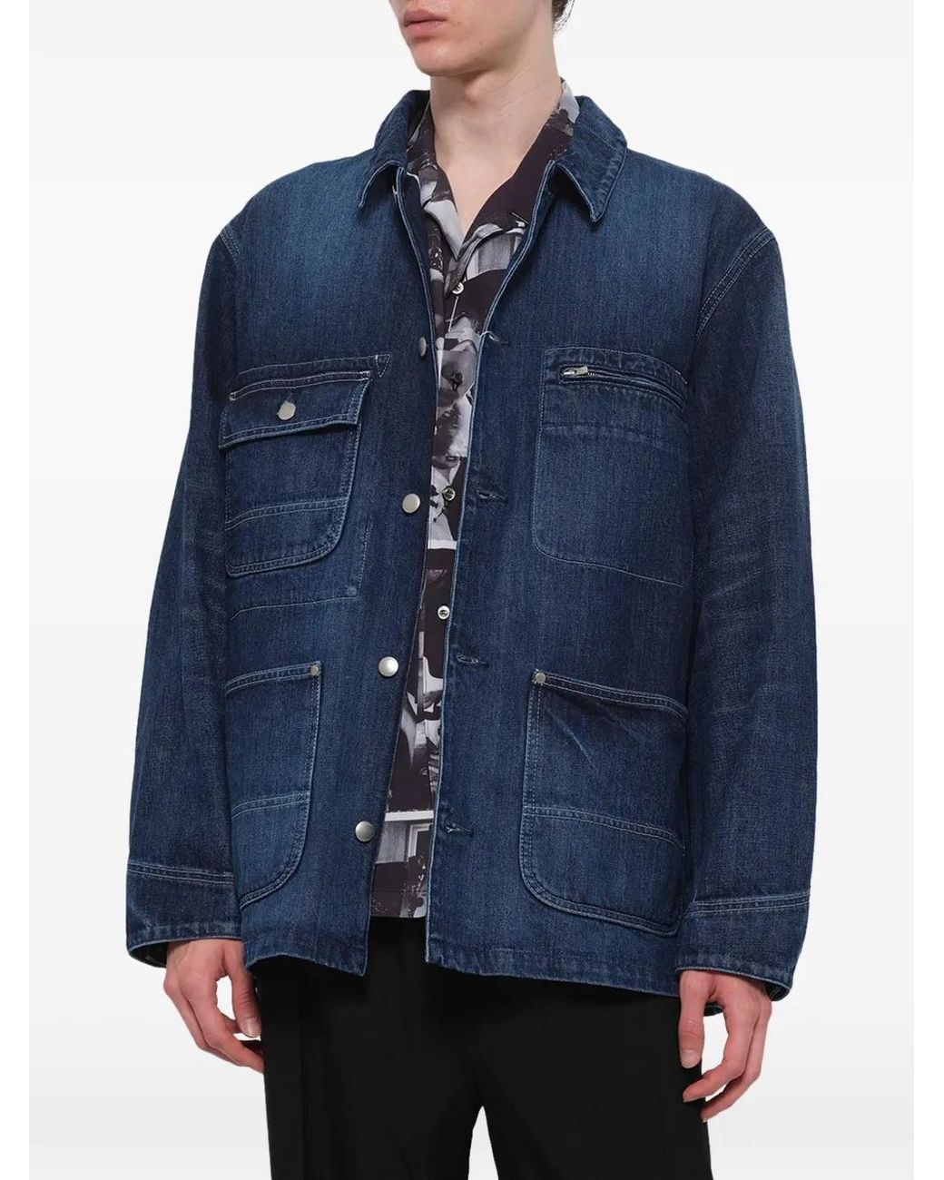 vowels Blue Chore Denim Jacket for men