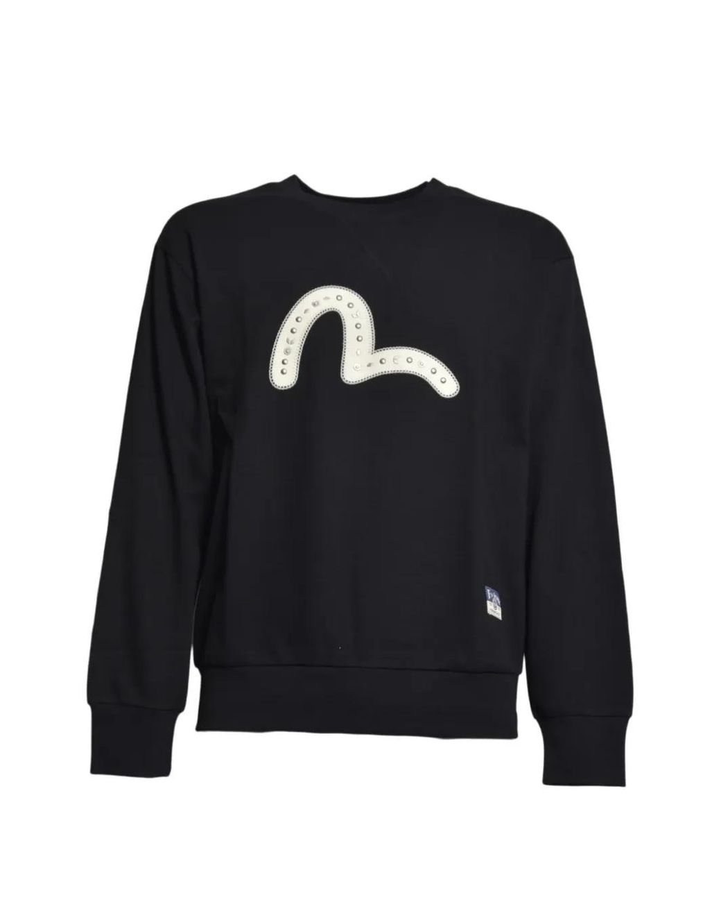 Evisu Black Seagull-Patch Sweater for men