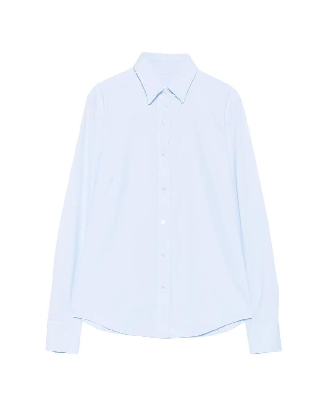 Xacus White Sara Long-Sleeve Button-Down Shirt