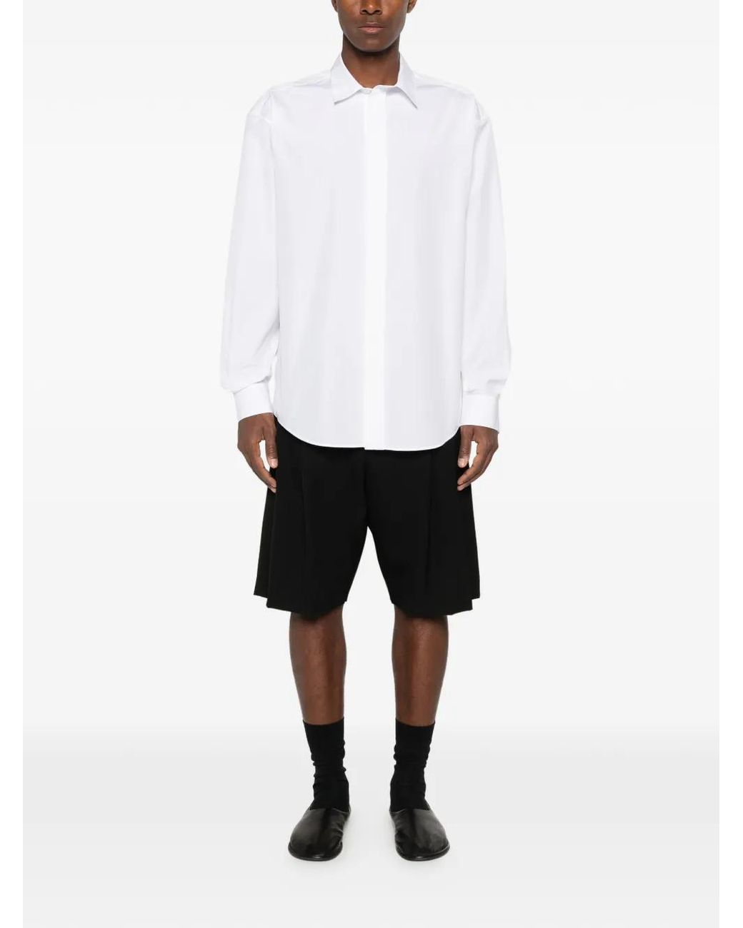 The Row Black Sayed Wool Bermuda Shorts for men