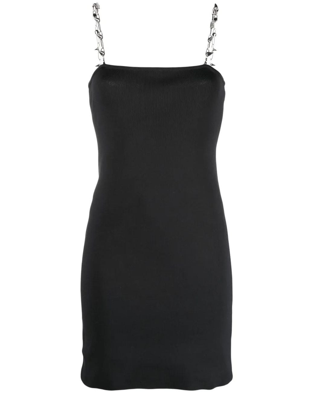 1017 ALYX 9SM Black Studded Chain-Strap Minidress