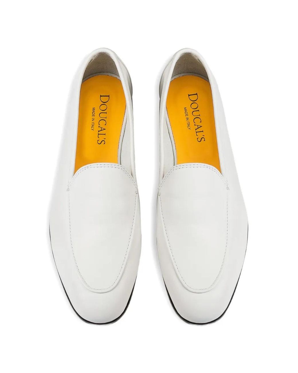 Doucal's White Leather Loafers