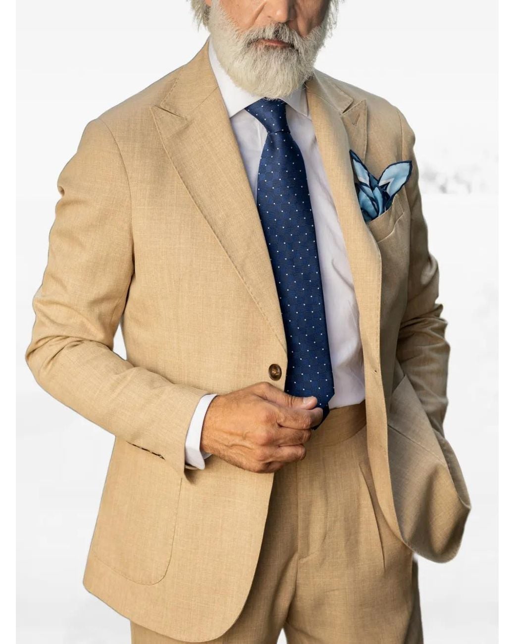 Elizabetta Blue Barone Polka-Dot Jacquard Tie for men