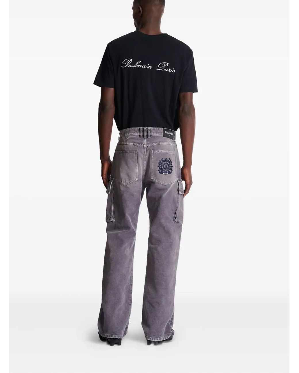 Balmain Cargo Jeans in het Gray voor heren